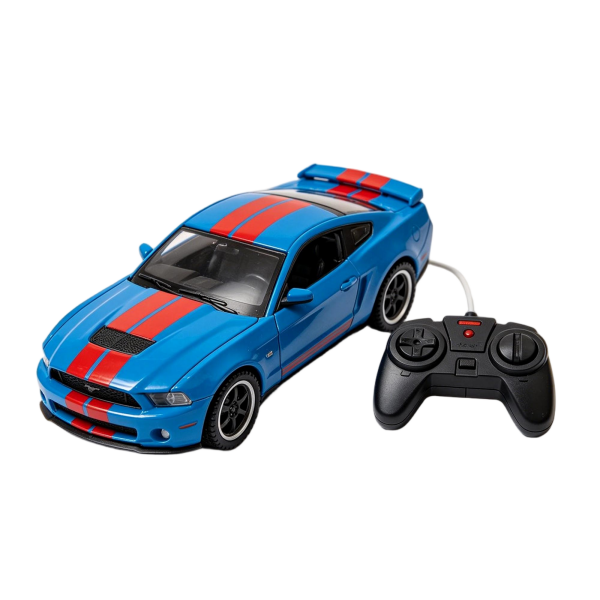 Blue Ford Mustang Shelby GT500 Remote Control Toy Car