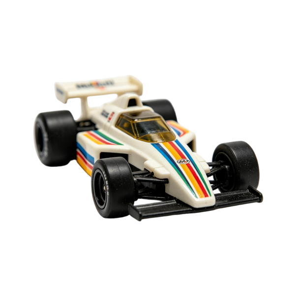 Vintage Rainbow Stripe Formula 1 Remote Control Toy Car