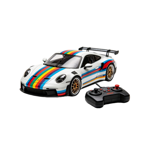 Rainbow Stripe Porsche 911 Remote Control Sports Car