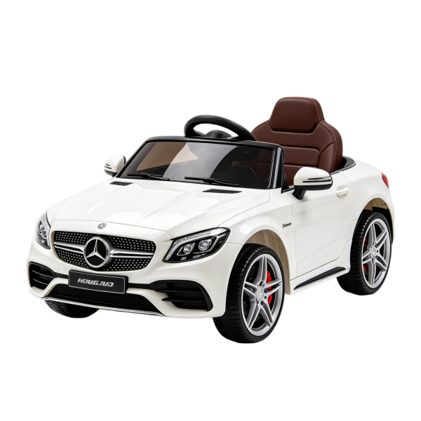 12V White Mercedes-Benz Kids Ride-On Car with Remote Control
