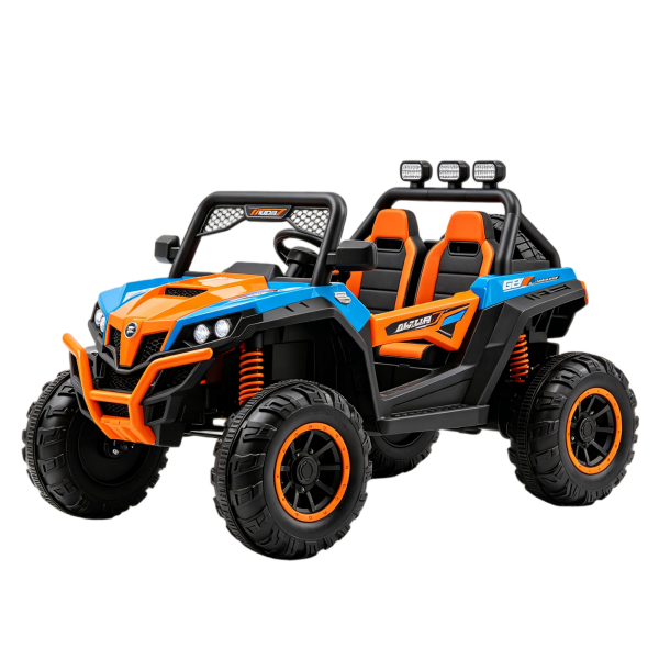 24V Blue-Orange Kids Ride-On Off-Road Buggy with Remote Control