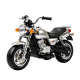 12V Classic Silver Kids Ride-On Motorcycle with Parental Remote Control