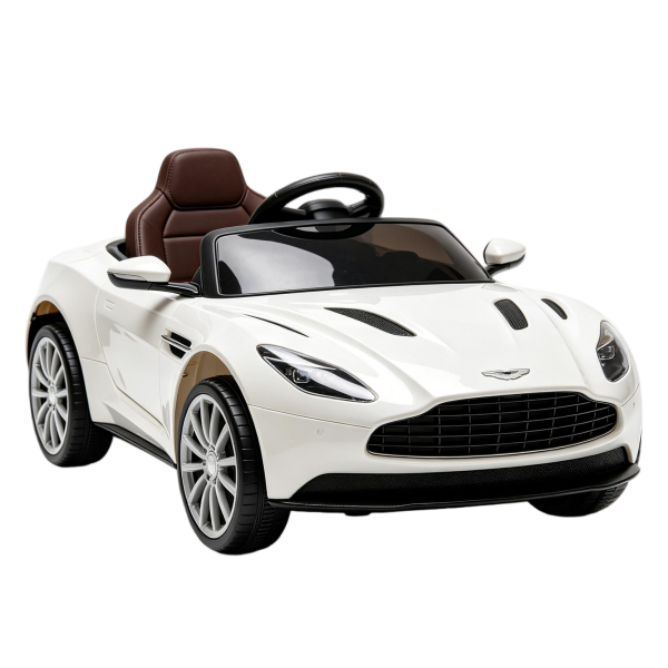 12V White Aston Martin Kids Ride-On Car with Remote Control