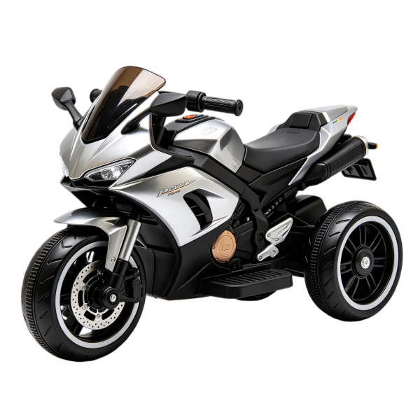 12V Silver Sports Kids Ride-On Tricycle with Remote Control