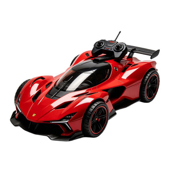 Red Ferrari-Inspired Futuristic Remote Control Supercar Toy