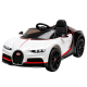 12V White & Black Bugatti Kids Ride-On Car with Remote Control